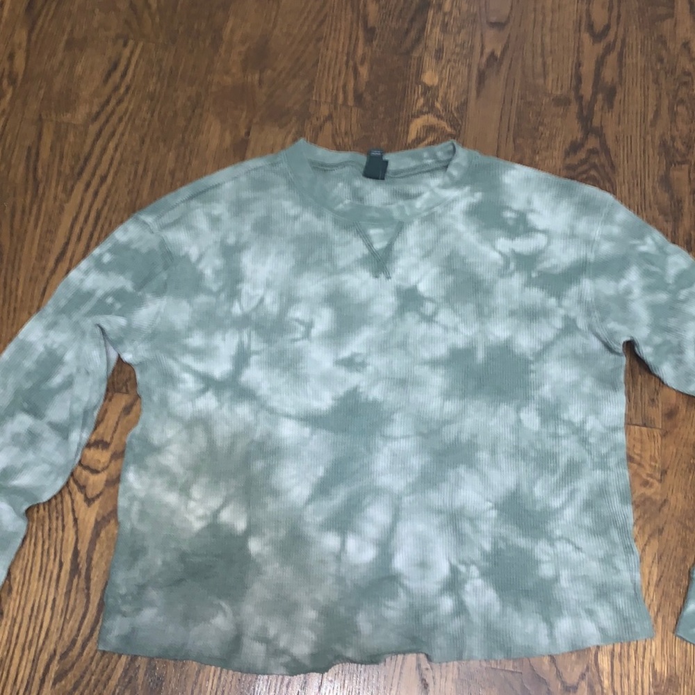 Green Tie Dye long sleeve tshirt